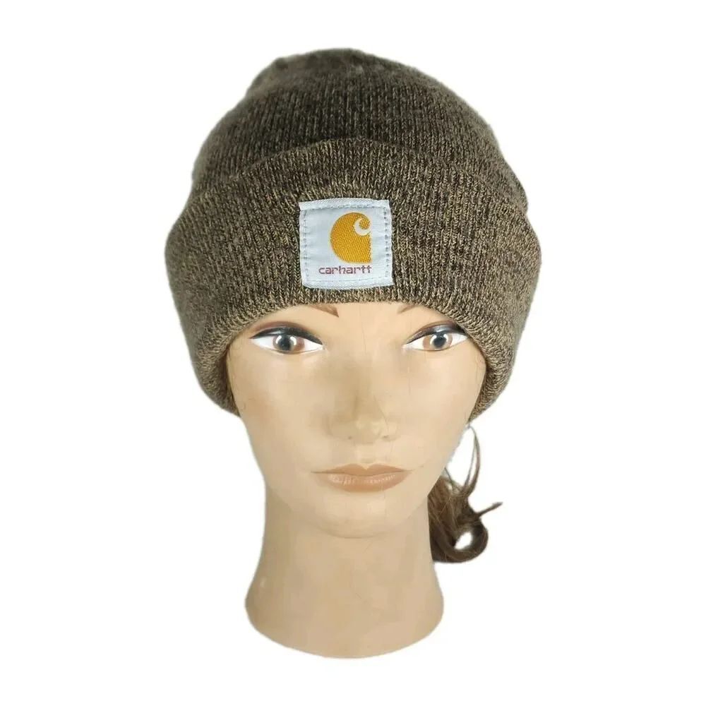 Carhartt Unisex OS Brown Acrylic Knit Cuffed Watch Beanie Hat